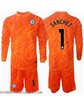 Chelsea Robert Sanchez #1 Portiere Maglia Gara Casa Repliche 2024-25 Bambino Maniche Lunghe